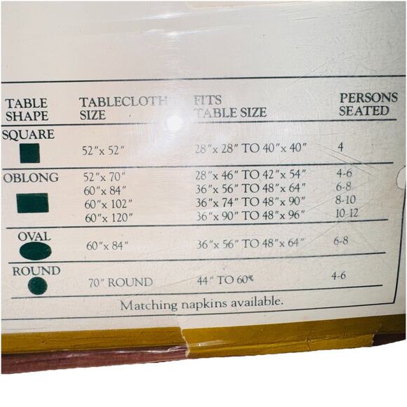 Vtg Christmas Holiday Tablecloth Bardwil 60”x120”Oblong Or Rectangular Evergreen - Picture 4 of 4